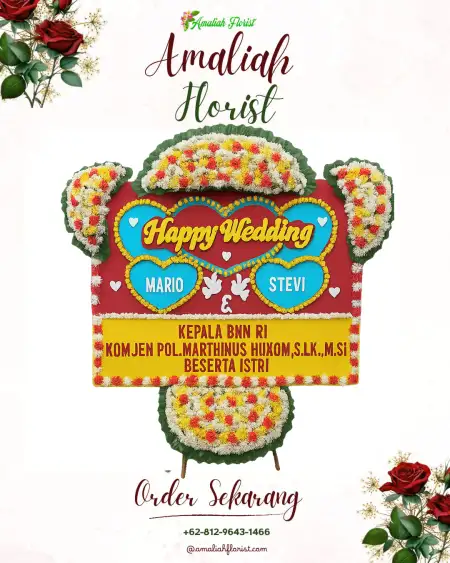Papan Bunga Pernikahan Sibung